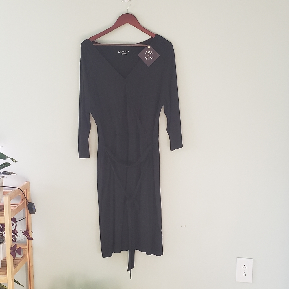 Black wrap dress